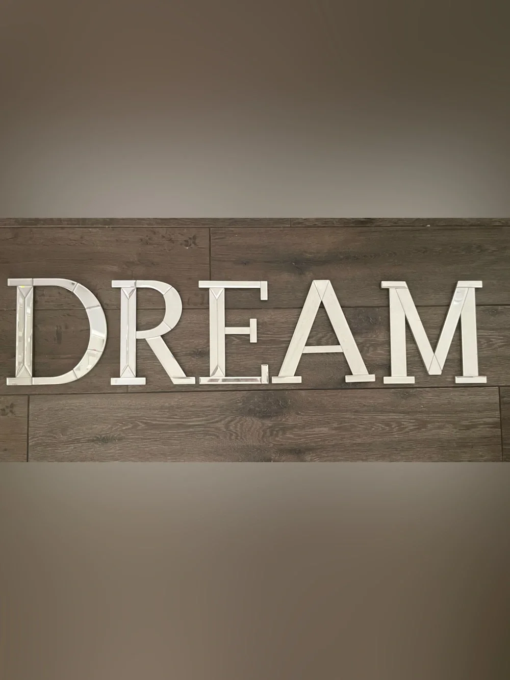 Pottery Barn Teen White 'DREAM' Mirrored Wall Letters